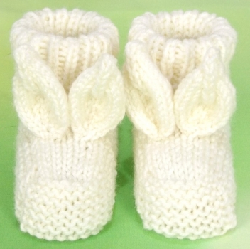 Preview: Strickanleitung Babyschuhe "Häschen"